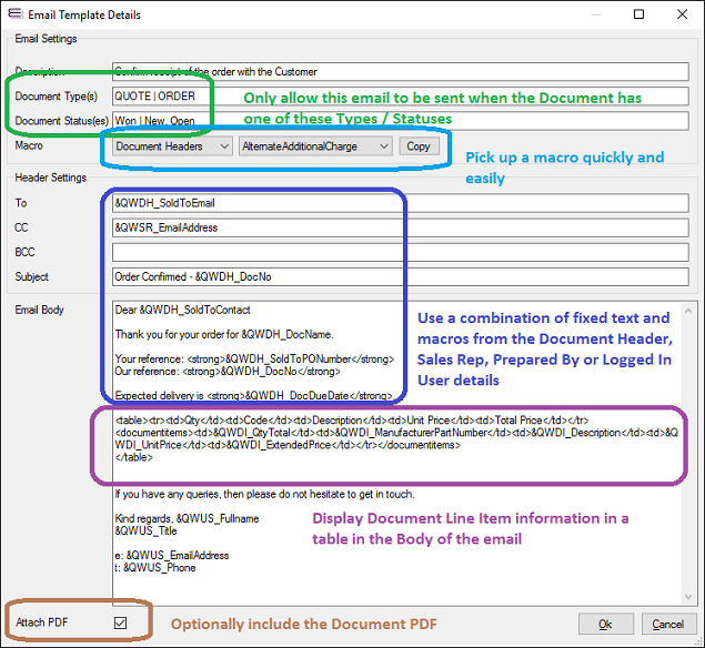 QuoteWerks Email utility Order Confirmation QuoteWerks Email utility Order Confirmation