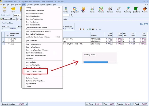 QuoteWerks TechData (C2000) utility QuoteWerks TechData (C2000) utility