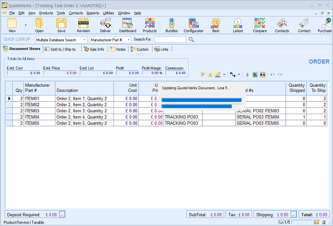QuoteWerks Purchase Order Tracking Updating Document QuoteWerks Purchase Order Tracking Updating Document