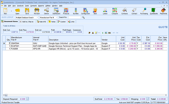 QuoteWerks Document QuoteWerks Document